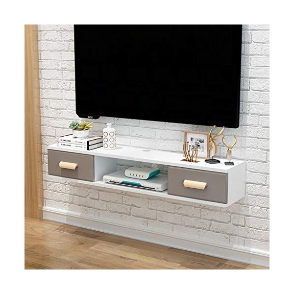 GLHalfM Meuble TV Flottant Meuble TV Suspendu Meuble TV Mural Meuble TV Suspendu Divertissement Media Center Console de Stock