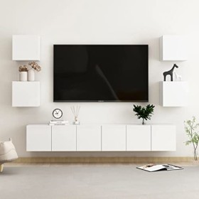 VEEKI Meuble TV, Meuble TV Suspendu, Meuble, Meuble TV avec Rangement，Meuble Industriel, Convient pour Salon ou Chambre, Ense