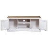 CARESHINE Meuble TV Rustique - Meubles en Pin Mexicain Meuble TV Blanc Gamme Corona Meuble TV - Console Multimédia en Bois Ma