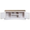 CARESHINE Meuble TV Rustique - Meubles en Pin Mexicain Meuble TV Blanc Gamme Corona Meuble TV - Console Multimédia en Bois Ma