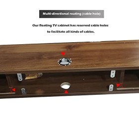 EsEntL Meuble TV Mural 31,4/39,3/47,2/55,1 Pouces Meuble TV Flottant Mural, Console multimédia, étagère de Rangement pour Div