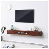 KiLoom Meuble TV Flottant, Meuble TV Mural, Console multimédia de Divertissement, étagères Flottantes avec Porte, pour Huche 