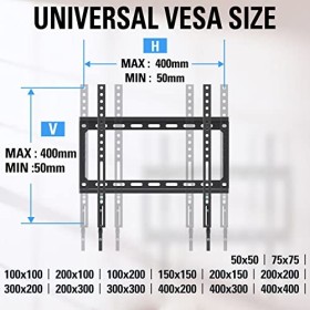 Mounting Dream MD2361-K-02 Support Mural Fixe Ultra Fin Compatible avec la Plupart des téléviseurs de 26 à 55" et de 45,5&nbsp;kg 