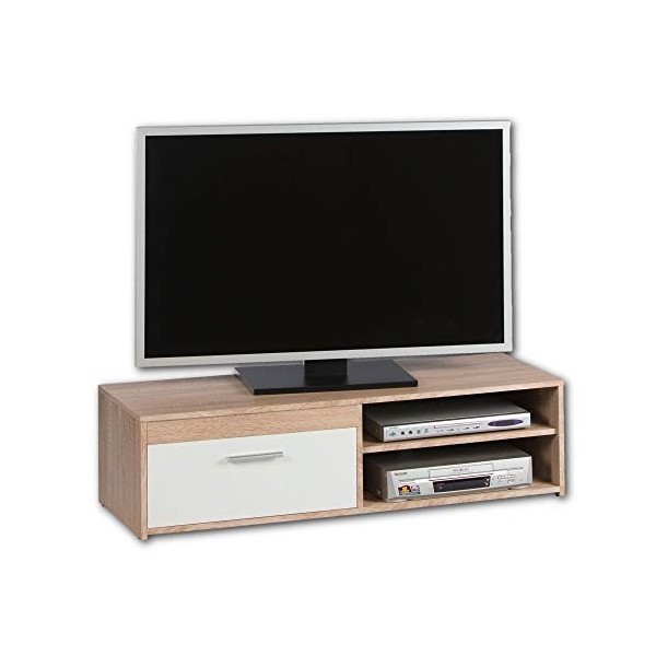 Stella Trading Gemma Meuble TV en chêne Sonoma Blanc