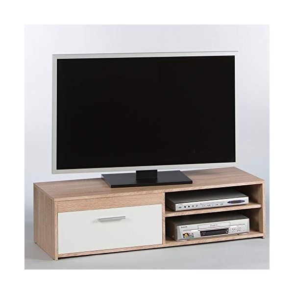 Stella Trading Gemma Meuble TV en chêne Sonoma Blanc