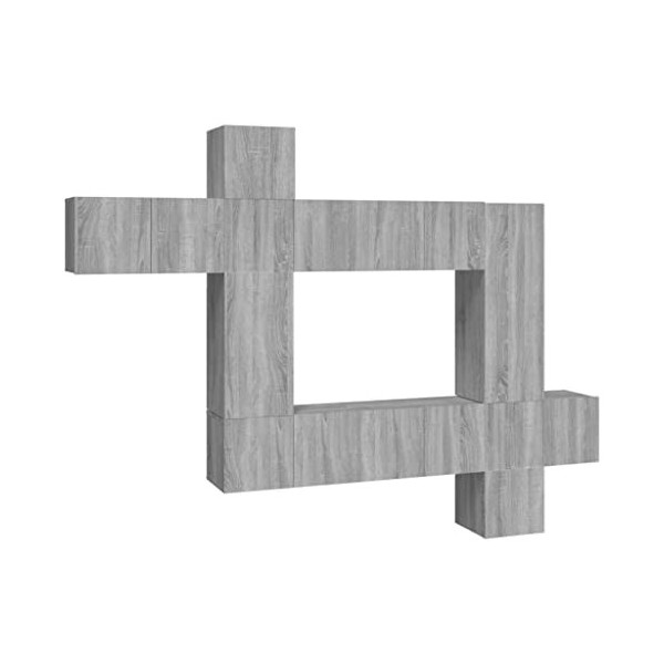 vidaXL Ensemble de Meubles TV 10 pcs Centres de Divertissement Armoires Multimédia Meubles de Salle de Séjour Intérieur Sonom