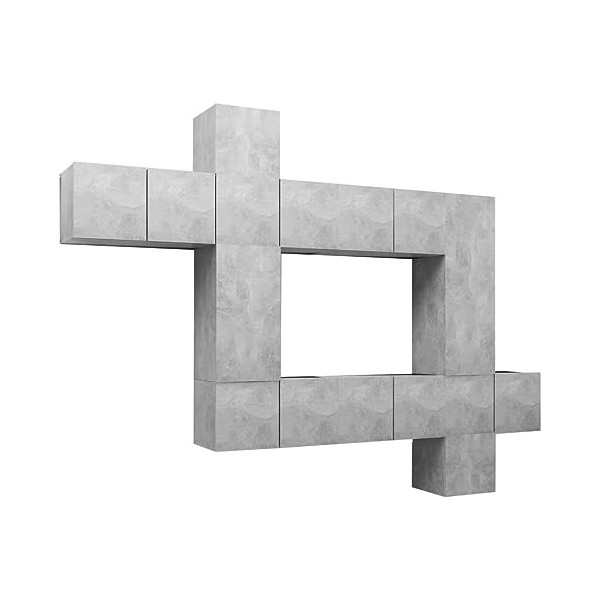 vidaXL Ensemble de Meubles TV 10 pcs Centres de Divertissement Armoires Multimédia Meubles de Salle de Séjour Intérieur Sonom