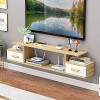 YokIma Meuble TV Flottant Console Multimédia TV Murale Meuble TV Flottant avec étagère de Rangement Ouverte, étagère Murale p