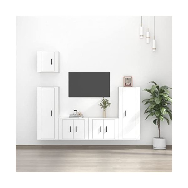 VEEKI Meuble TV, Meuble TV Suspendu, Meuble TV Industriel, Meuble TV Bois, Meuble Chambre, Convient pour Salon ou Chambre, En