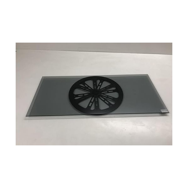 Base pivotante pour TV, Rotation Facile - en Verre trempé, Coloris Noir fumé, GK70N, Dimensions : 70 x 32 cm - Charge Max. 40