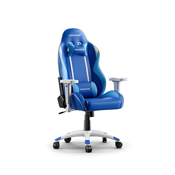 AKRacing California Siège de Jeu sur PC, Simili Cuir, Noir, Blanc, Taille Unique