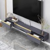 EsEntL Console multimédia Murale Flottante, Meuble TV en Bois avec 2 tiroirs, Centre de Divertissement pour Meuble TV de 47,2