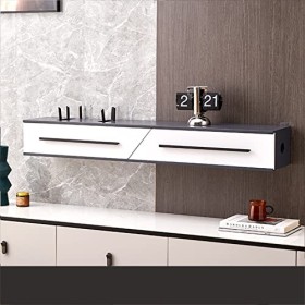 EsEntL Meuble TV Mural Meuble TV Flottant, étagère TV Flottante, Meuble TV, étagère de Rangement pour décodeur multimédia, un