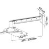 MyWall H16-5L Support mural pour TV projecteur Distance 260-335 mm Pivotant 360° Inclinaison 20° Argent