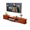 EsEntL Meuble TV, Meuble Bas TV, étagères flottantes, Console multimédia TV Murale, étagère multimédia en Bois améliorée, pou