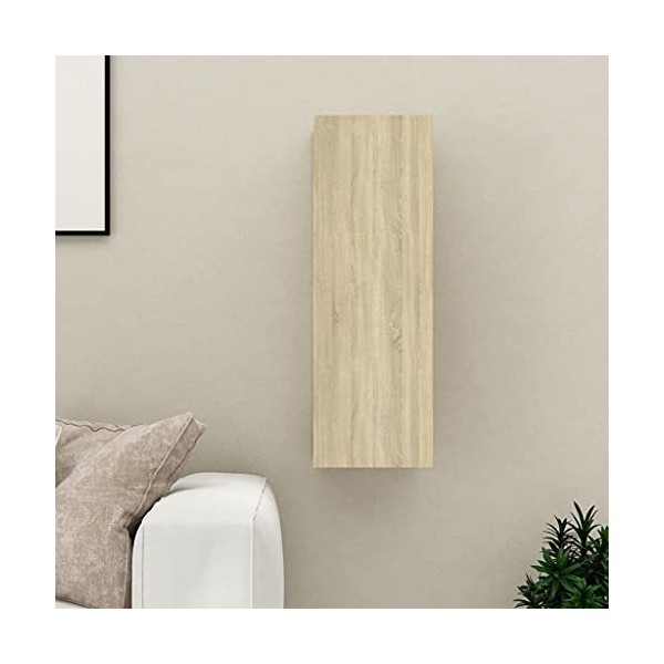 Meuble TV Murale | Style Scandinave | Rangement matériel télé Audio Video Gaming | 30,5x30x90cm chêne Sonoma