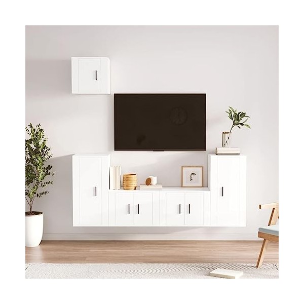 VEEKI Meuble TV, Meuble TV Suspendu, Meuble TV Industriel, Meuble TV Bois, Meuble Chambre, Convient pour Salon ou Chambre, En