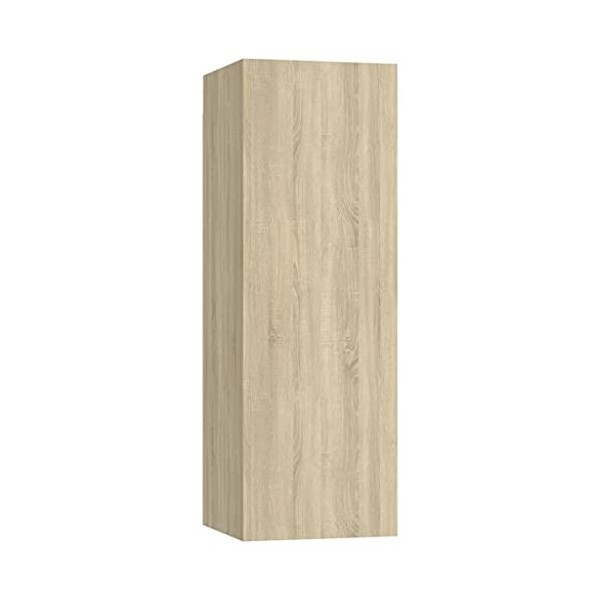 Meuble TV Murale | Style Scandinave | Rangement matériel télé Audio Video Gaming | 30,5x30x90cm chêne Sonoma