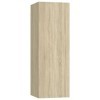 Meuble TV Murale | Style Scandinave | Rangement matériel télé Audio Video Gaming | 30,5x30x90cm chêne Sonoma
