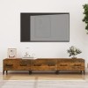 Meubles-TV Meuble TV Chêne fumé 150x34,5x30 cm Bois dingénierie