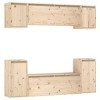 TANZEM Meubles TV 6 pcs Bois Massif de pin,Meuble TV Étagère,Meuble dangle TV,Meuble Haut Salon
