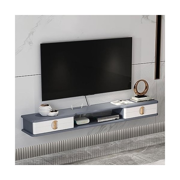 Meuble TV mural Étagère TV flottante Étagère murale Console TV multimédia Support TV Centre de divertissement Meuble de range