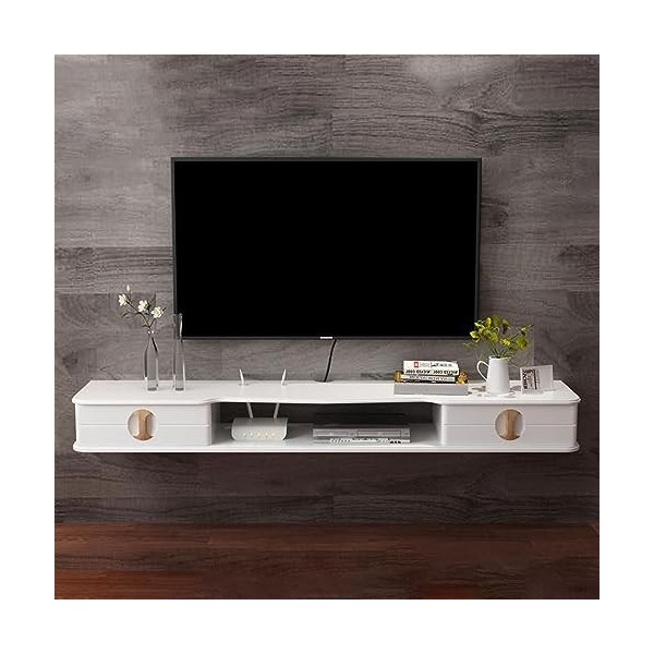 Meuble TV mural Étagère TV flottante Étagère murale Console TV multimédia Support TV Centre de divertissement Meuble de range