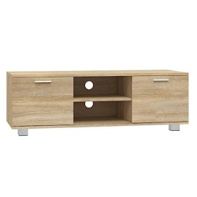 TECHPO Centres de divertissement et meubles TV, meuble TV en chêne sonoma, 120 x 40,5 x 35 cm, bois dingénierie