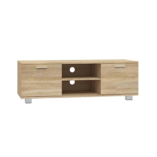 TECHPO Centres de divertissement et meubles TV, meuble TV en chêne sonoma, 120 x 40,5 x 35 cm, bois dingénierie