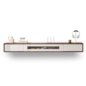 Support TV Flottant, Console Multimédia Murale pour Centre De Divertissement, Meuble TV Support Mural Flottant, Support DVD p