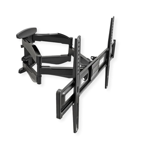 VALUE Support TV Mural, Flexible, élégant, Max. 45 kg, Noir