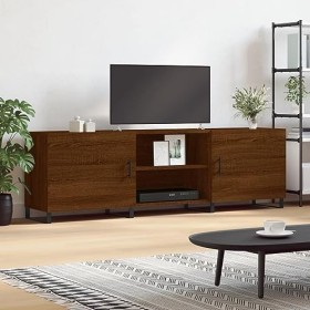 SEVSO Meuble TV Chêne Marron 150x30x50 cm Bois dingénierie