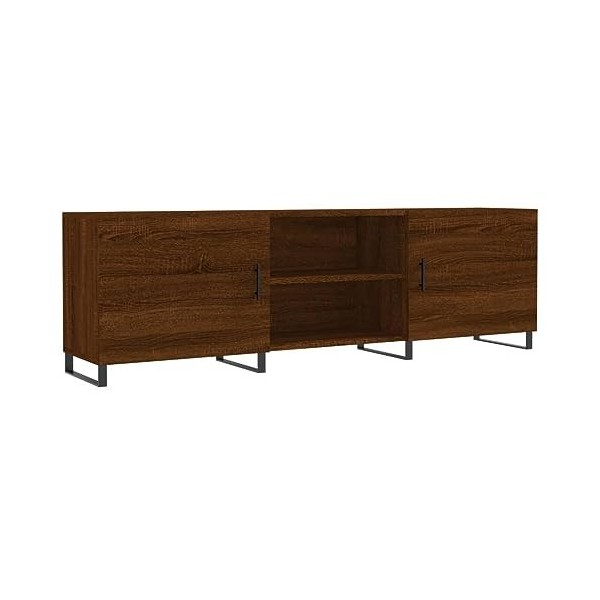 SEVSO Meuble TV Chêne Marron 150x30x50 cm Bois dingénierie