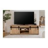 CaliCosy Meuble TV 2 Portes coulissantes L160 cm - Manzano Brown