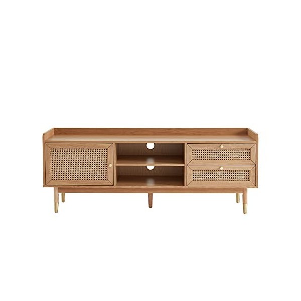 BAÏTA Meuble TV Léon, Bois, Chêne, L160cm LEON07