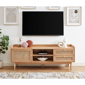 BAÏTA Meuble TV Léon, Bois, Chêne, L160cm LEON07
