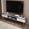 KOWJIFH Meuble TV Mural Étagère TV Flottante Étagère Murale Meuble TV Console TV multimédia Huche Audio/vidéo Étagère électro