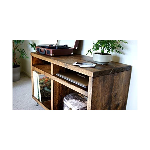 Support pour Lecteur de Disque - Stockage de disques en Vinyle - Support de Plateau tournant - Meuble échafaudage - Meuble TV