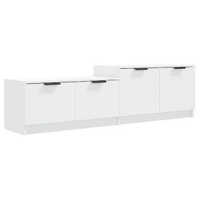 Meuble TV,Étagère TV Flottante, Support de Télévision Flottant Fixé au Mur Centre de Console Multimédia de Divertissement Gra