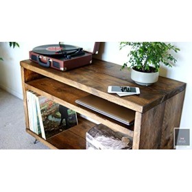 Support pour Lecteur de Disque - Stockage de disques en Vinyle - Support de Plateau tournant - Meuble échafaudage - Meuble TV