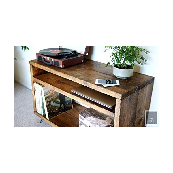 Support pour Lecteur de Disque - Stockage de disques en Vinyle - Support de Plateau tournant - Meuble échafaudage - Meuble TV