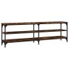 Meuble TV chêne fumé 160x30x50 cm Bois dingénierie - Meuble Chambre, Support Télé pour Salon Salle à Manger Chambre, Style I