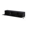 BIM Furniture LOWBOARD NOVA 186 cm Meuble TV en solo, meuble TV, tableau TV, buffet RTV, meuble TV, table hi-fi, blanc, noir,