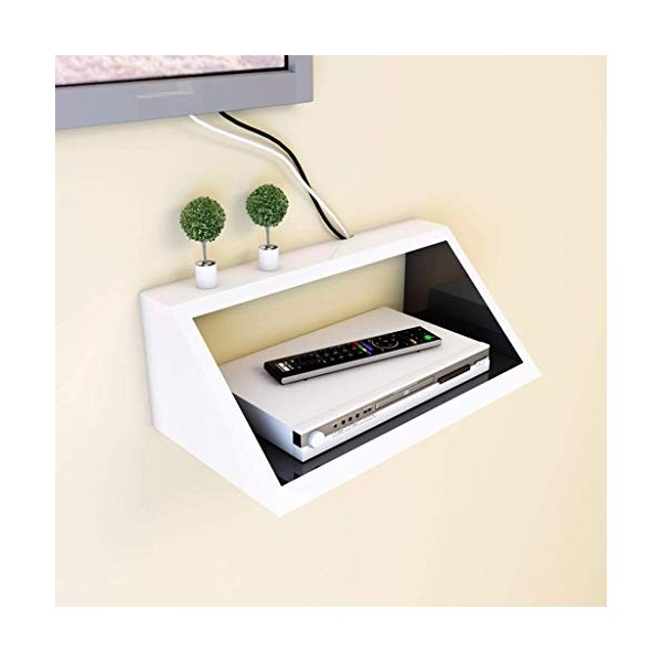 FHKBB Étagère Flottante Étagère Flottante Étagère Murale pour Meuble TV Console TV Étagère pour routeur Étagère DVD Set-Top B