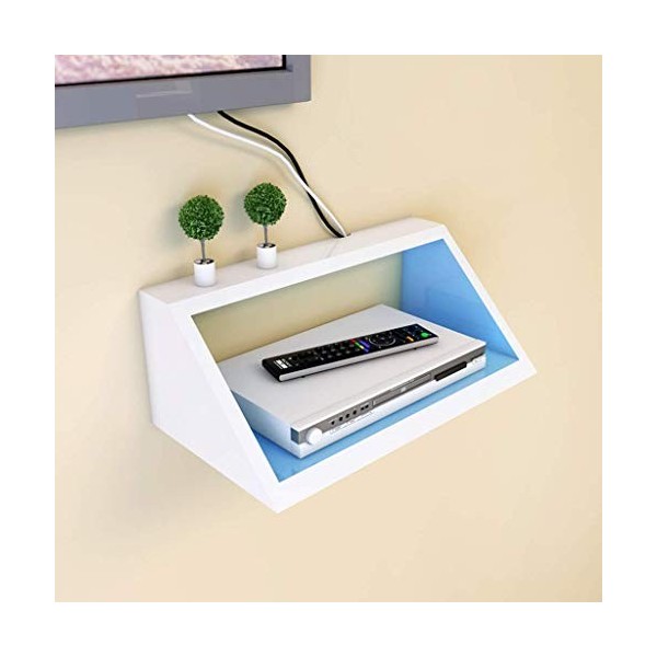 FHKBB Étagère Flottante Étagère Flottante Étagère Murale pour Meuble TV Console TV Étagère pour routeur Étagère DVD Set-Top B