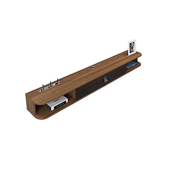 Meuble TV Meuble TV Unités Murales pour Salon Set-Top Box Cloison Flottante Mur Fond TV Étagère Murale Grande Capacité De Sto