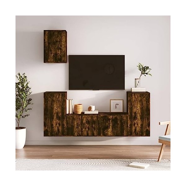 VEEKI Meuble TV, Meuble TV Suspendu, Meuble TV Industriel, Meuble TV Bois, Meuble Chambre, Convient pour Salon ou Chambre, En