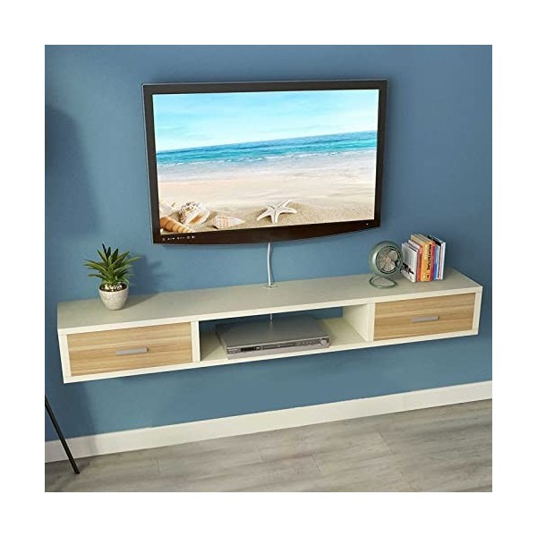 StrOux Meuble TV Flottant Meuble TV Flottant, Meuble TV Mural, Étagère Flottante Media Entertainment Center Meubles pour Salo