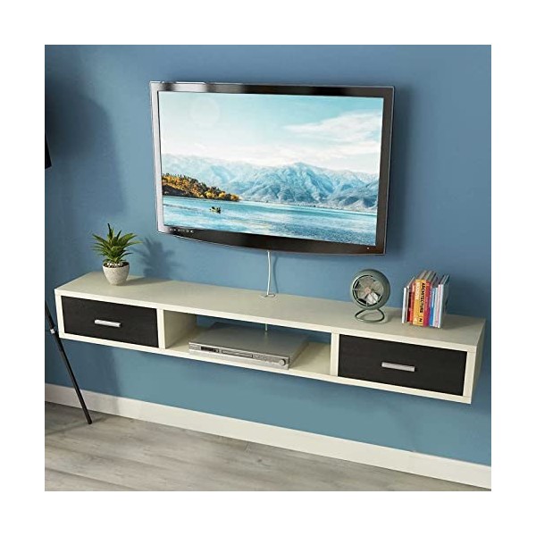 StrOux Meuble TV Flottant Meuble TV Flottant, Meuble TV Mural, Étagère Flottante Media Entertainment Center Meubles pour Salo