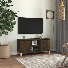 WREWING Meuble TV,Bas Table TV Support de Télévision en Bois pour Salon Chambre Salle à Manger,Support pour Téléviseur Jusqu’